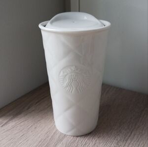 🌷 Starbucks Ceramic "Quilted" Tumbler